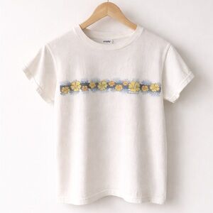 Vintage 90s Crazy Shirt Hawaii Hibiscus Floral Graphic Baby Tee Made USA Medium